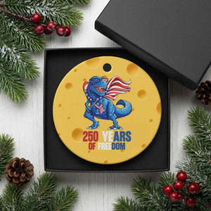 Funny Patriotic Dinosaur Ceramic Ornament 250 Years Of Freedom TS12 1pc Yellow Cheese Print Your Wear
