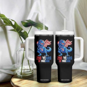 Funny Patriotic Dinosaur Tumbler With Handle 250 Years Of Freedom TS12 Print Your Wear
