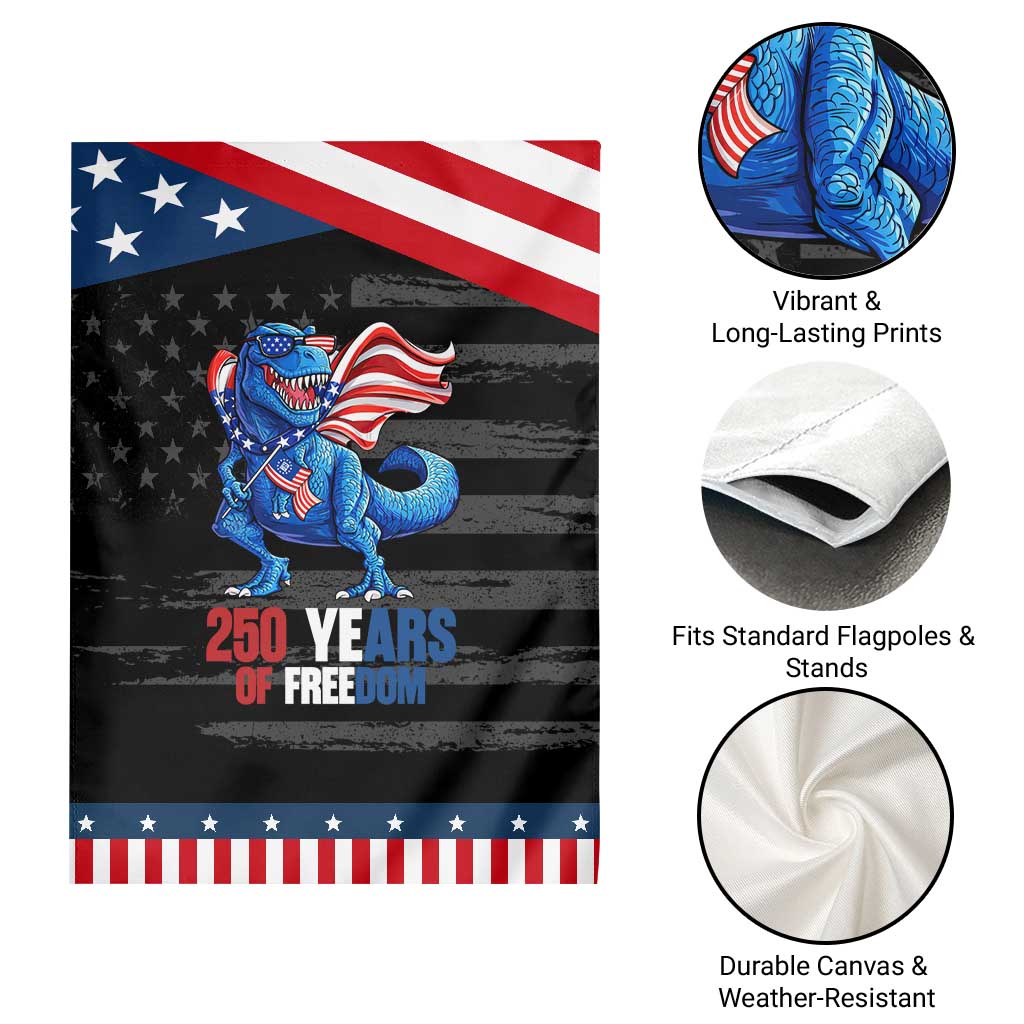 Funny Patriotic Dinosaur Garden Flag 250 Years Of Freedom TS12 Print Your Wear