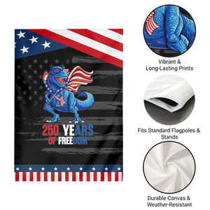 Funny Patriotic Dinosaur Garden Flag 250 Years Of Freedom TS12 Print Your Wear
