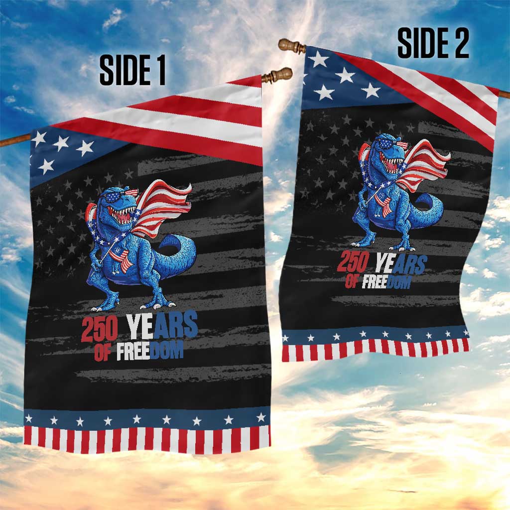 Funny Patriotic Dinosaur Garden Flag 250 Years Of Freedom TS12 Print Your Wear