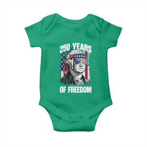George Washington Founding Father Baby Onesie 250 Years Of Freedom TS12 Irish Green Print Your Wear