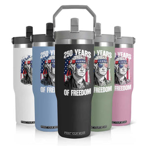 George Washington Founding Father Flip Straw Tumbler 250 Years Of Freedom TS12 Print Your Wear