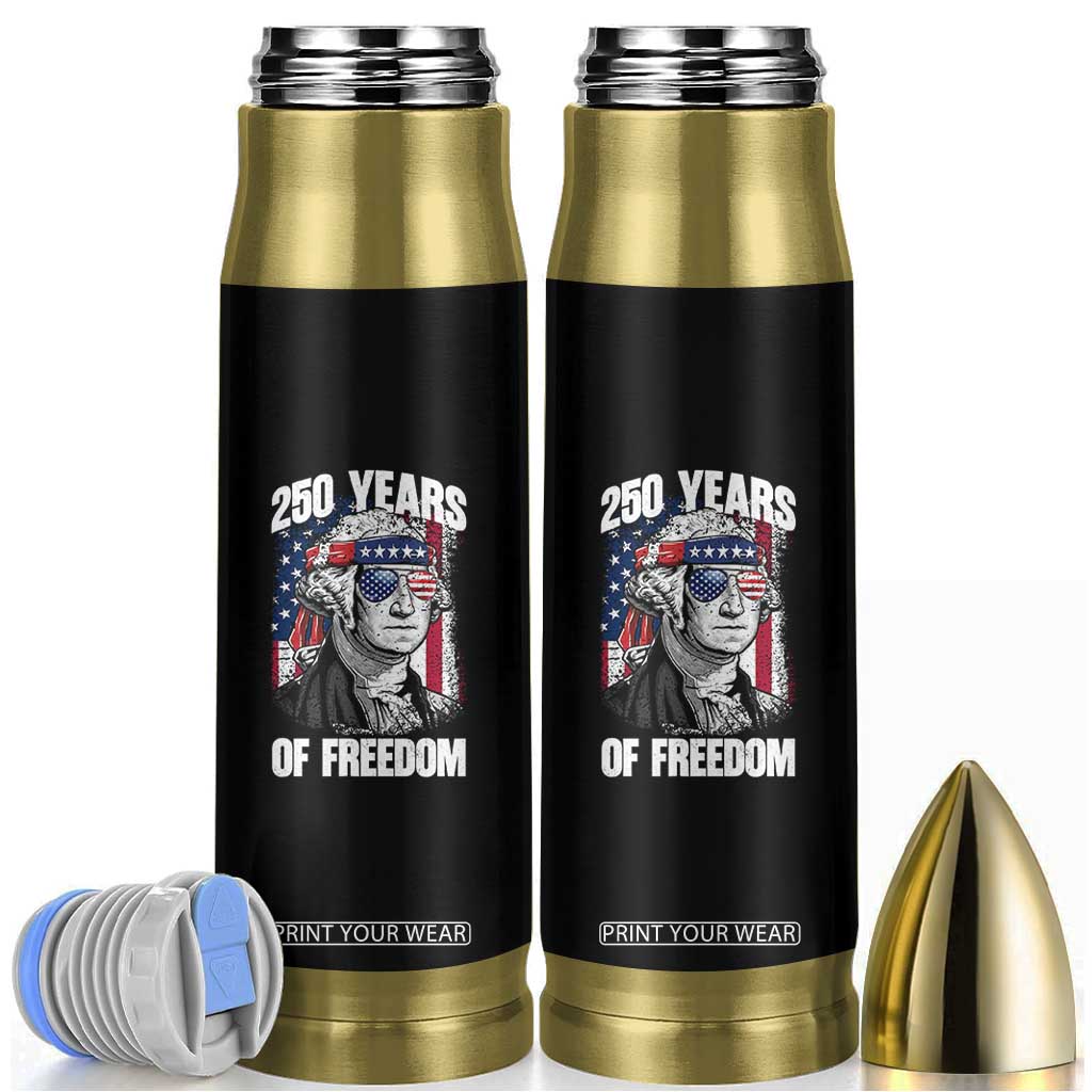 George Washington Founding Father Bullet Tumbler 250 Years Of Freedom TS12 Black Print Your Wear