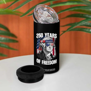 George Washington Founding Father 4 in 1 Can Cooler Tumbler 250 Years Of Freedom TS12 Print Your Wear