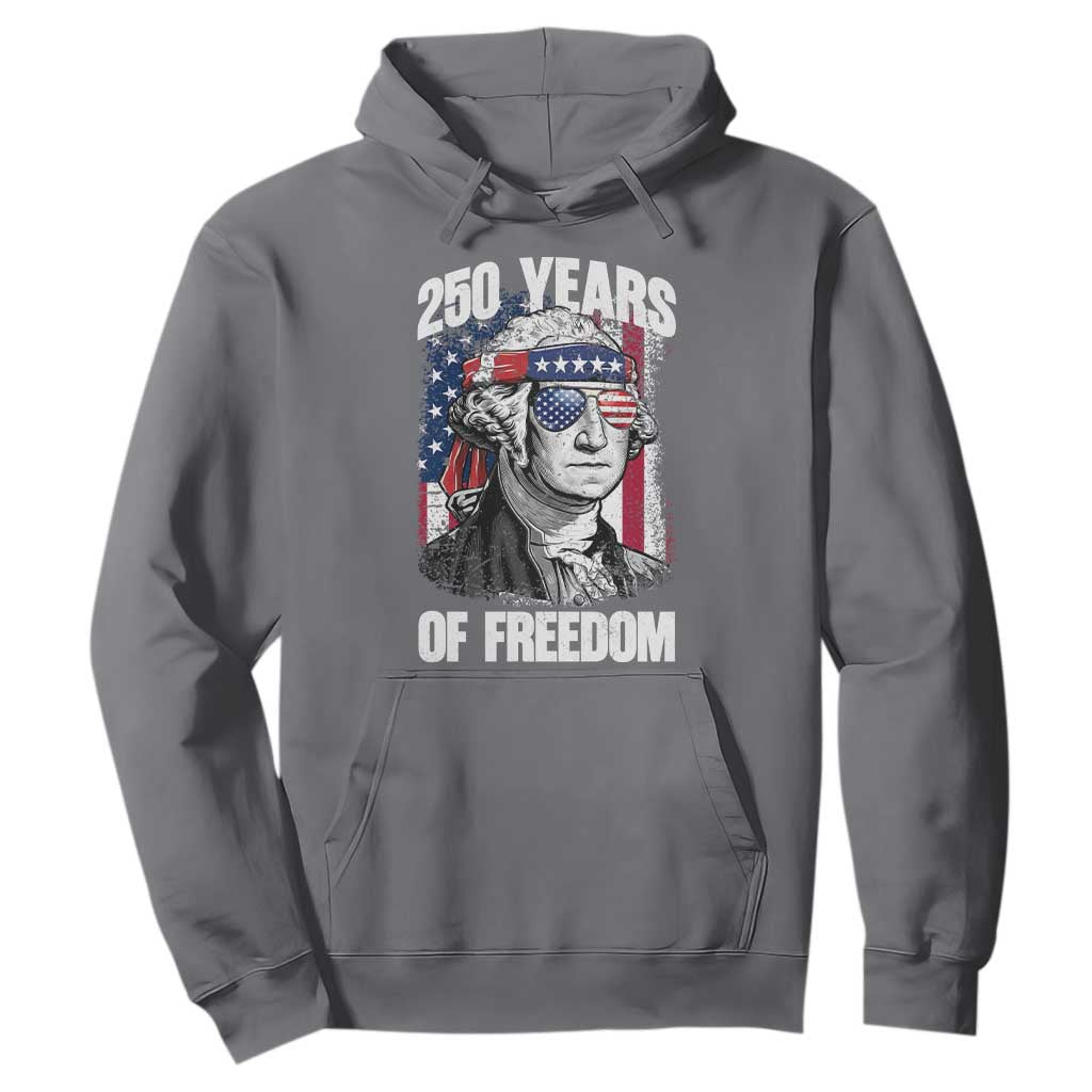 George Washington Founding Father Hoodie 250 Years Of Freedom TS12 Charcoal Print Your Wear