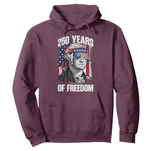 George Washington Founding Father Hoodie 250 Years Of Freedom TS12 Maroon Print Your Wear