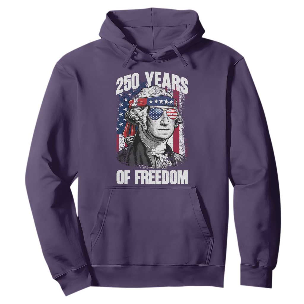 George Washington Founding Father Hoodie 250 Years Of Freedom TS12 Purple Print Your Wear