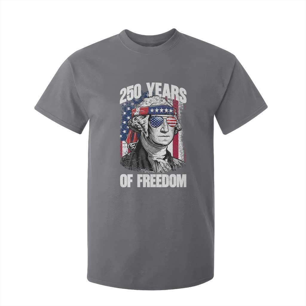 George Washington Founding Father T Shirt For Kid 250 Years Of Freedom TS12 Charcoal Print Your Wear