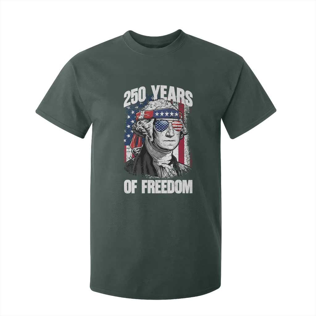 George Washington Founding Father T Shirt For Kid 250 Years Of Freedom TS12 Dark Forest Green Print Your Wear