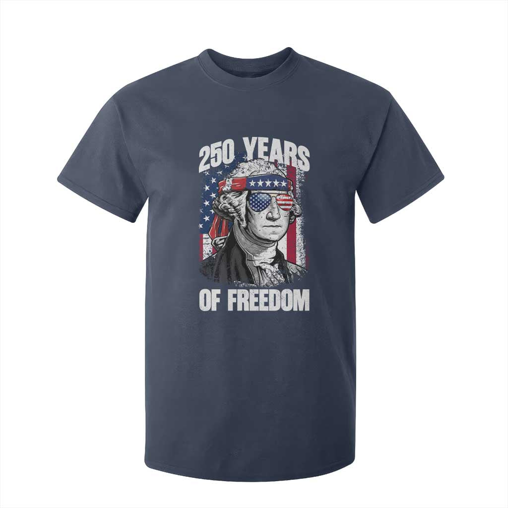 George Washington Founding Father T Shirt For Kid 250 Years Of Freedom TS12 Navy Print Your Wear