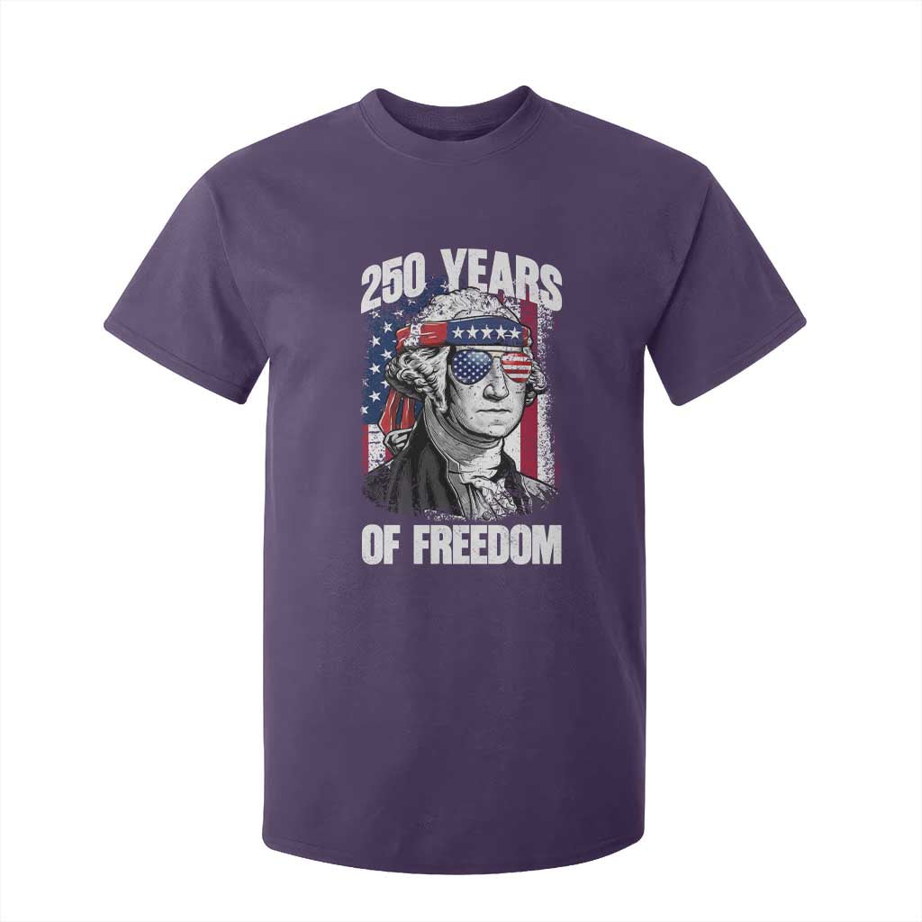 George Washington Founding Father T Shirt For Kid 250 Years Of Freedom TS12 Purple Print Your Wear