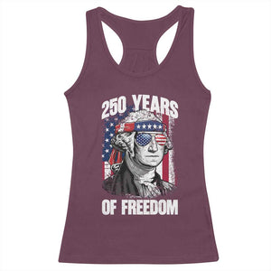 George Washington Founding Father Racerback Tank Top 250 Years Of Freedom TS12 Maroon Print Your Wear
