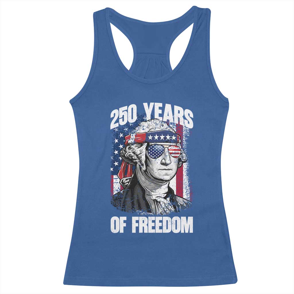 George Washington Founding Father Racerback Tank Top 250 Years Of Freedom TS12 Royal Blue Print Your Wear