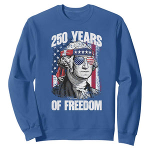 George Washington Founding Father Sweatshirt 250 Years Of Freedom TS12 Royal Blue Print Your Wear