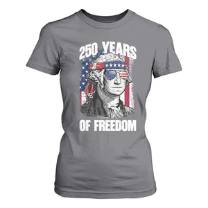 George Washington Founding Father T Shirt For Women 250 Years Of Freedom TS12 Charcoal Print Your Wear