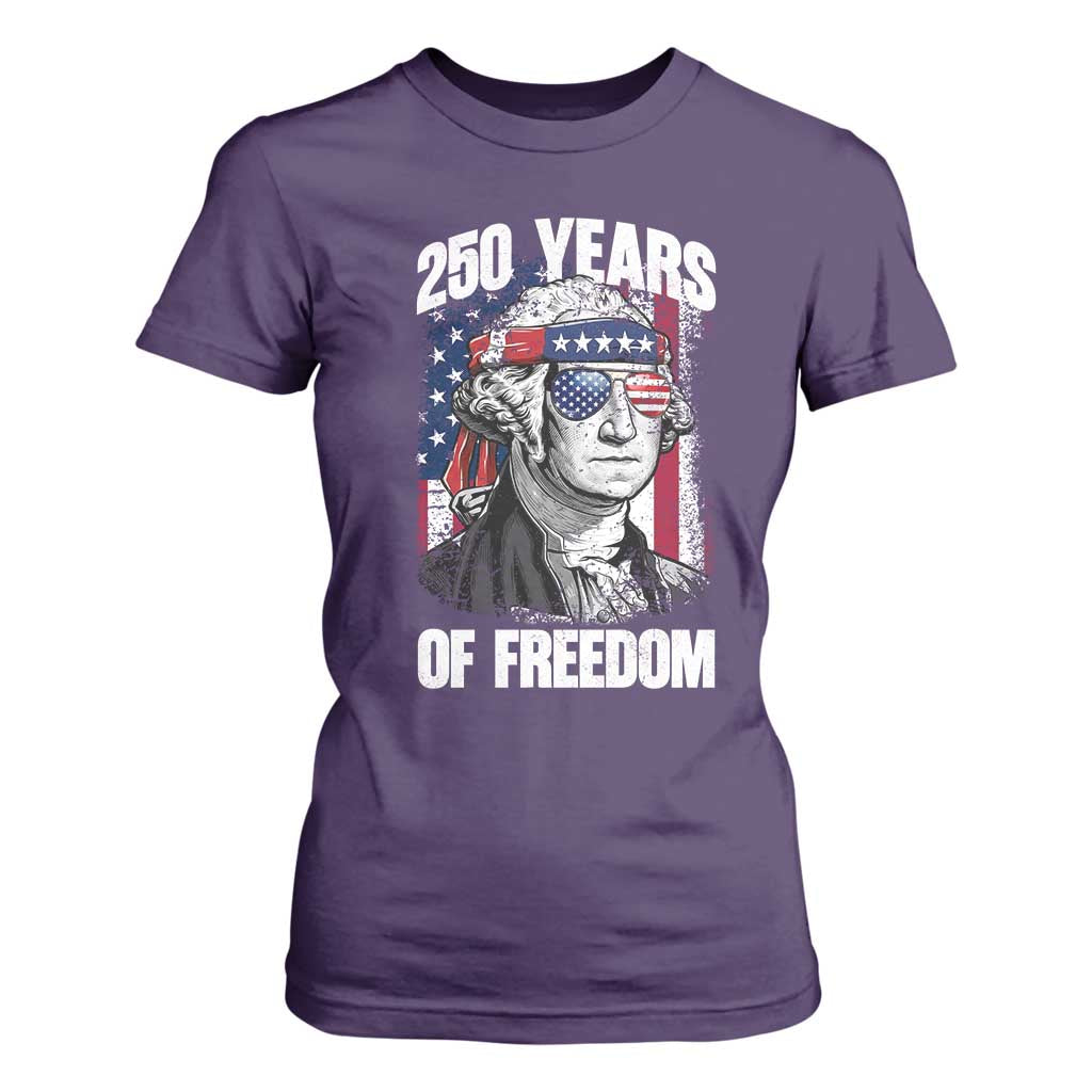 George Washington Founding Father T Shirt For Women 250 Years Of Freedom TS12 Purple Print Your Wear