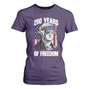 George Washington Founding Father T Shirt For Women 250 Years Of Freedom TS12 Purple Print Your Wear