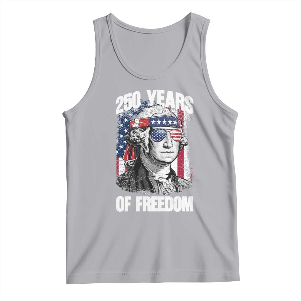George Washington Founding Father Tank Top 250 Years Of Freedom TS12 Athletic Heather Print Your Wear