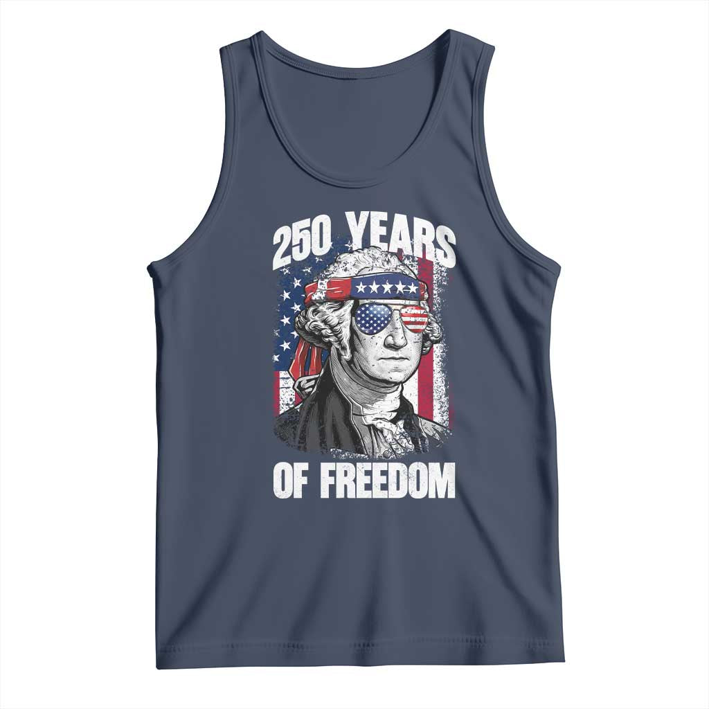 George Washington Founding Father Tank Top 250 Years Of Freedom TS12 Navy Print Your Wear