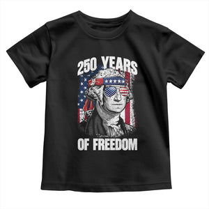 George Washington Founding Father Toddler T Shirt - 250 Years Of Freedom TS12 Black Print Your Wear