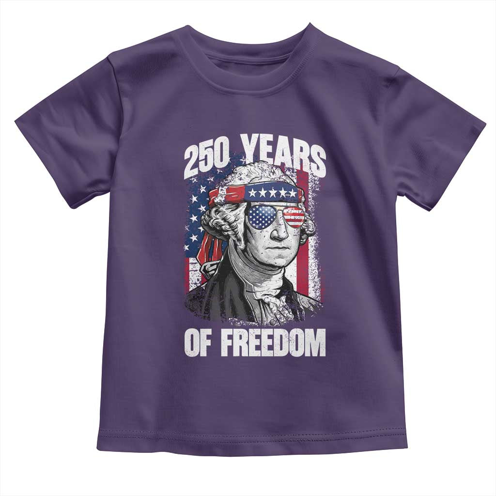 George Washington Founding Father Toddler T Shirt - 250 Years Of Freedom TS12 Purple Print Your Wear