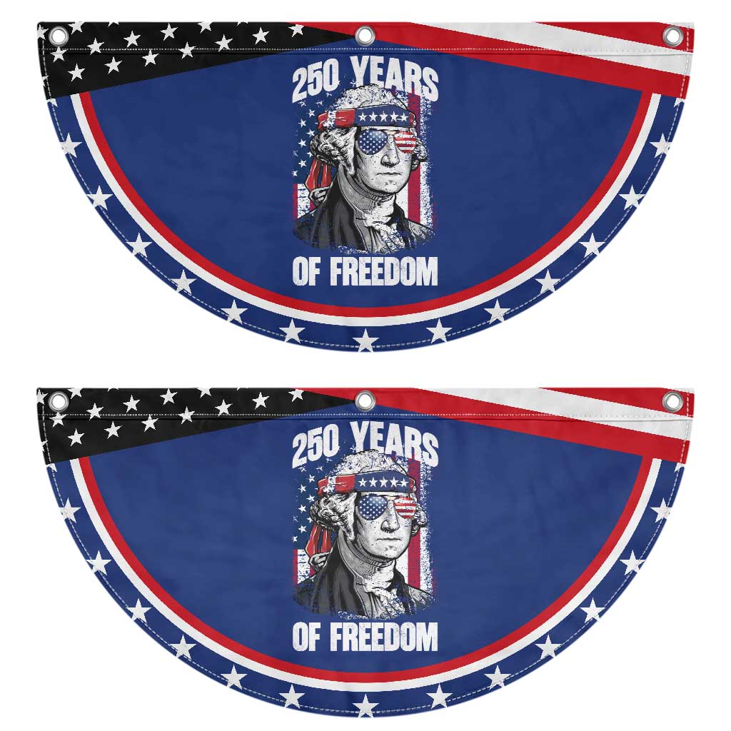 George Washington Founding Father Patriotic Fan Flag 250 Years Of Freedom