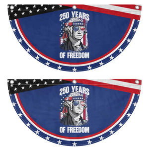 George Washington Founding Father Patriotic Fan Flag 250 Years Of Freedom