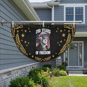 George Washington Founding Father Patriotic Fan Flag 250 Years Of Freedom