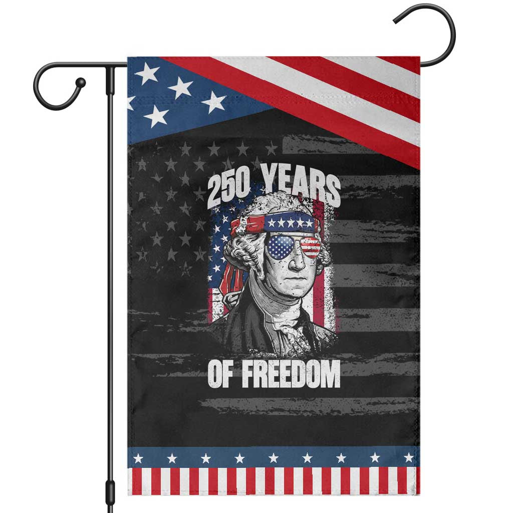 George Washington Founding Father Garden Flag 250 Years Of Freedom TS12 Distressed Black Blue Print Your Wear