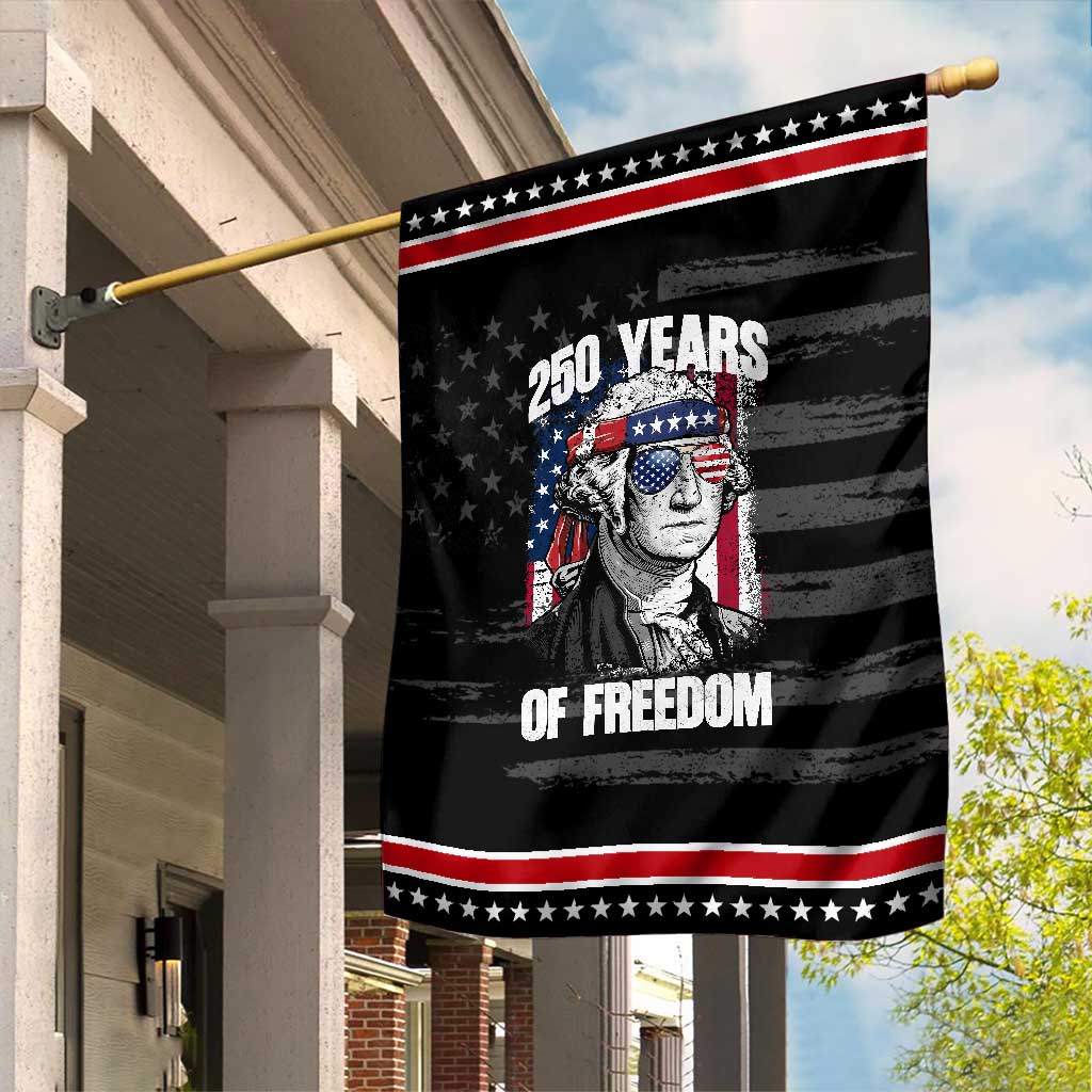 George Washington Founding Father Garden Flag 250 Years Of Freedom TS12 Distressed Black Red Print Your Wear