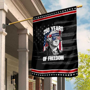 George Washington Founding Father Garden Flag 250 Years Of Freedom TS12 Distressed Black Red Print Your Wear