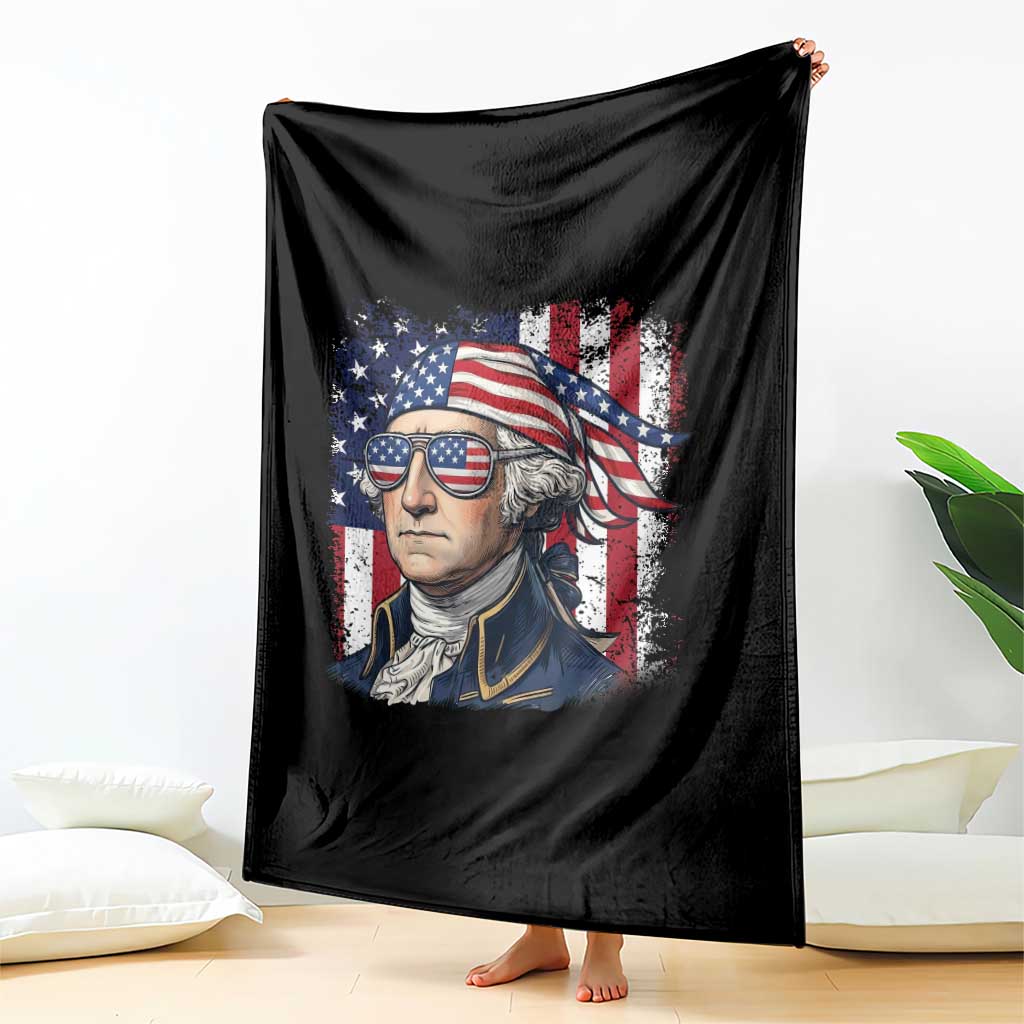 George Washington Patriotic Throw Blanket USA 250th Anniversary TS12 Print Your Wear