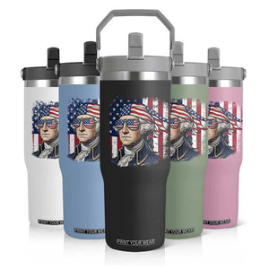 George Washington Patriotic Flip Straw Tumbler USA 250th Anniversary TS12 Print Your Wear