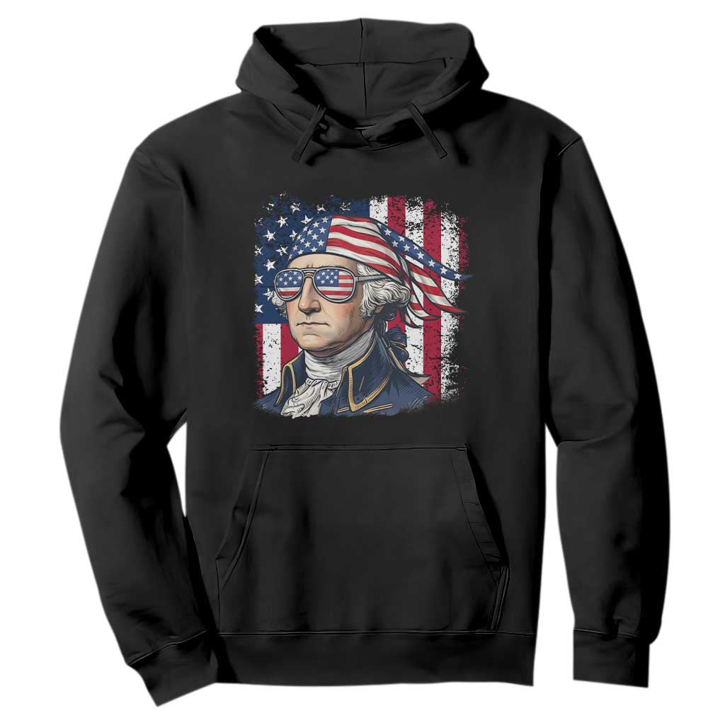 George Washington Patriotic Hoodie USA 250th Anniversary TS12 Black Print Your Wear