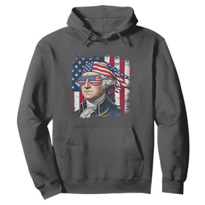 George Washington Patriotic Hoodie USA 250th Anniversary TS12 Dark Heather Print Your Wear
