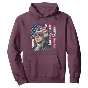 George Washington Patriotic Hoodie USA 250th Anniversary TS12 Maroon Print Your Wear