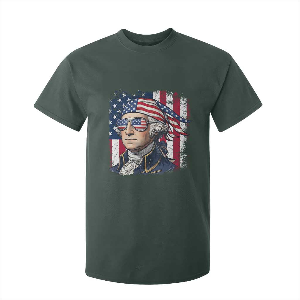 George Washington Patriotic T Shirt For Kid USA 250th Anniversary TS12 Dark Forest Green Print Your Wear