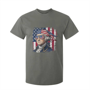 George Washington Patriotic T Shirt For Kid USA 250th Anniversary TS12 Military Green Print Your Wear