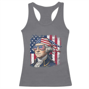 George Washington Patriotic Racerback Tank Top USA 250th Anniversary TS12 Charcoal Print Your Wear
