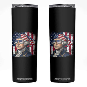 George Washington Patriotic Skinny Tumbler USA 250th Anniversary TS12 Black Print Your Wear