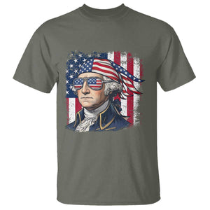 George Washington Patriotic T Shirt USA 250th Anniversary TS12 Military Green Print Your Wear