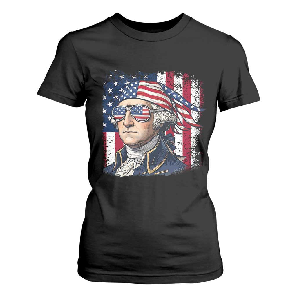 George Washington Patriotic T Shirt For Women USA 250th Anniversary TS12 Black Print Your Wear