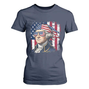 George Washington Patriotic T Shirt For Women USA 250th Anniversary TS12 Navy Print Your Wear