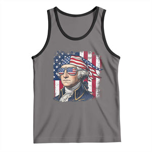 George Washington Patriotic Tank Top USA 250th Anniversary TS12 Deep Heather Black Print Your Wear