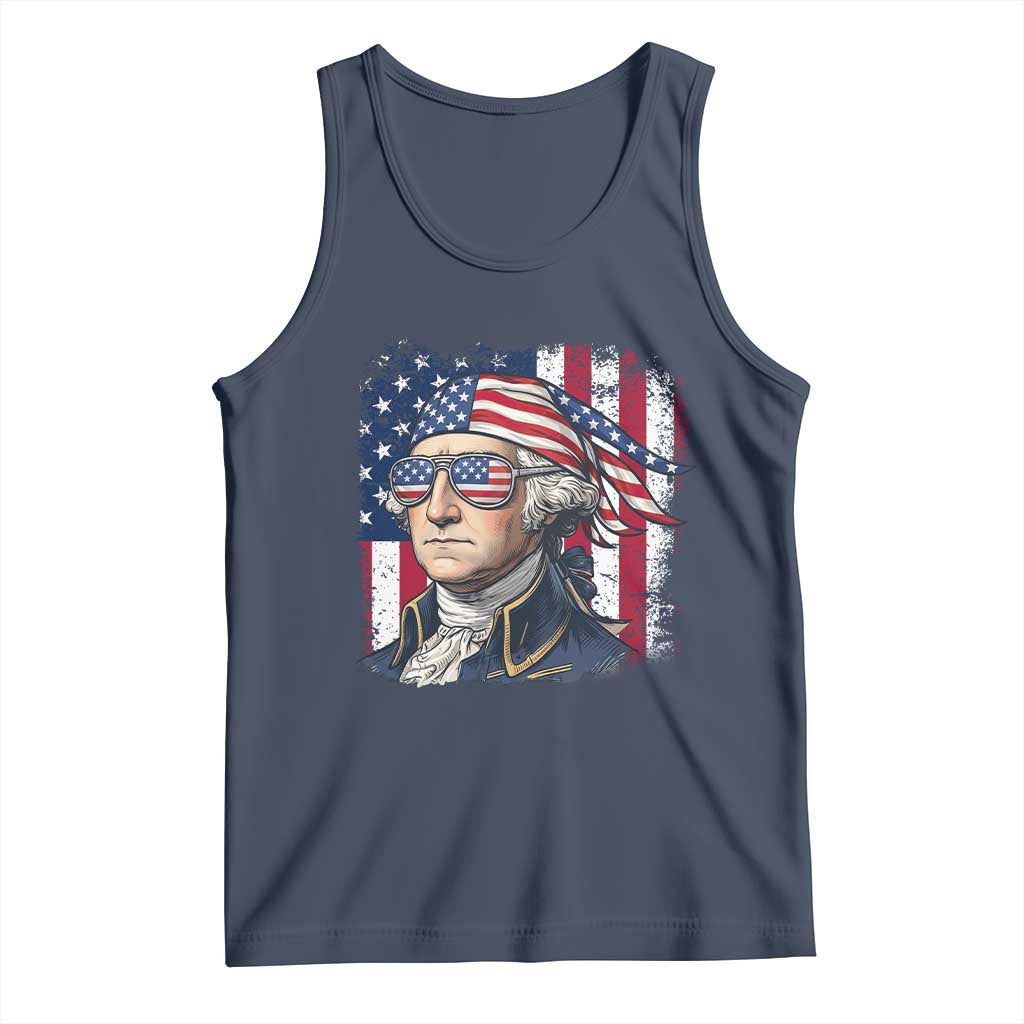 George Washington Patriotic Tank Top USA 250th Anniversary TS12 Navy Print Your Wear