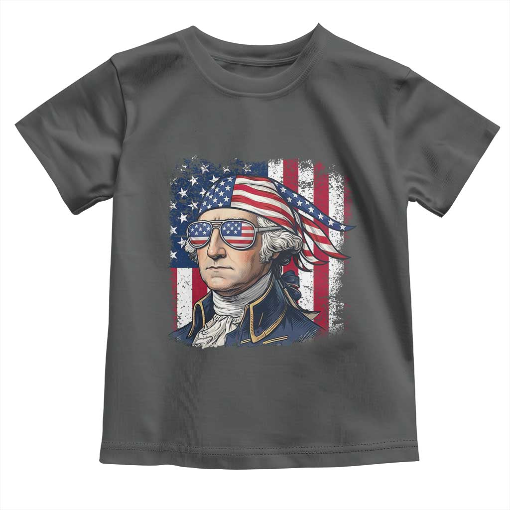 George Washington Patriotic Toddler T Shirt USA 250th Anniversary TS12 Dark Heather Print Your Wear