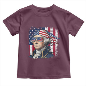 George Washington Patriotic Toddler T Shirt USA 250th Anniversary TS12 Maroon Print Your Wear