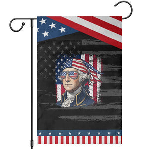 George Washington Patriotic Garden Flag USA 250th Anniversary TS12 Distressed Black Blue Print Your Wear