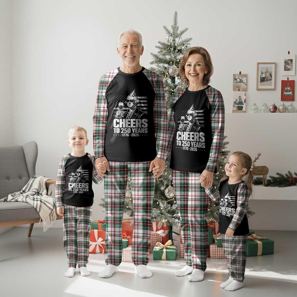 Funny George Washington Cheers To 250 Years Plaid Pajama Set TS12 Christmas Plaid Print Your Wear